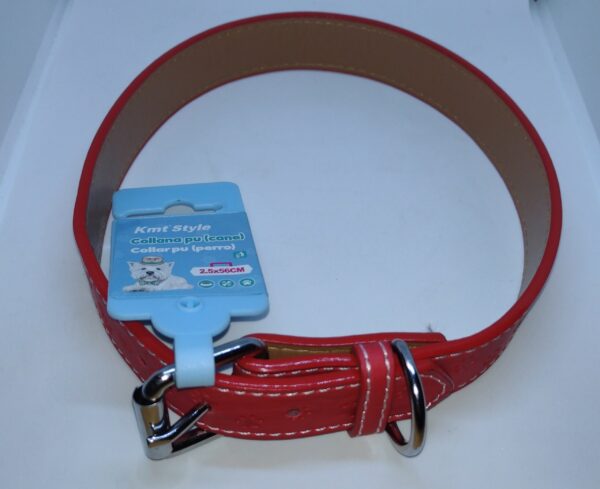 Obojok pre psa 56cm červený