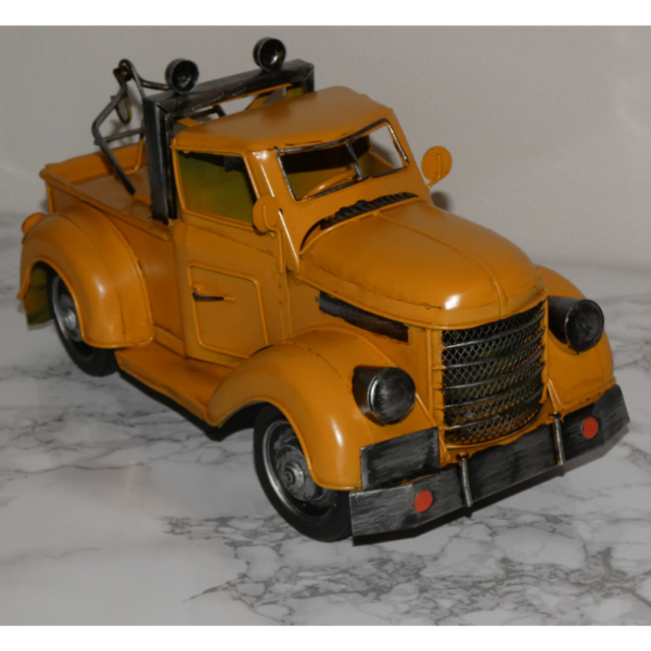 Kovová replika auto (17x30x15cm) - žlte