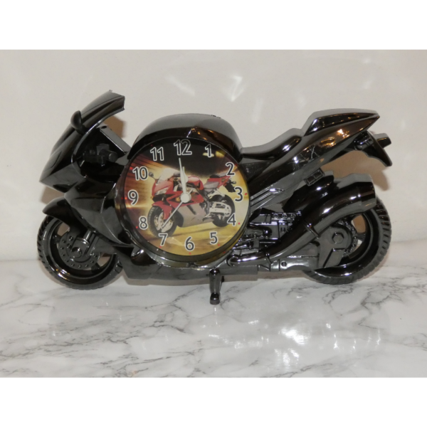 Plastová replika motocykla s hodinami - (15x26x6cm)