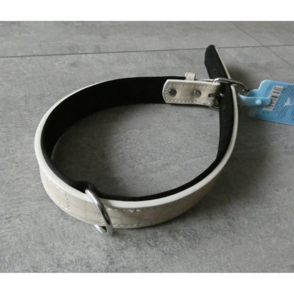 Obojok pre psa béžový s mäkkou podšívkou 560x25mm
