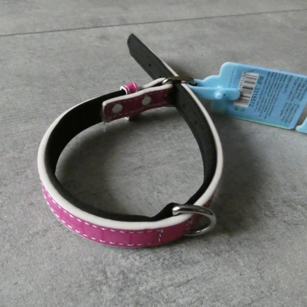 Obojok pre psov rúžový s mäkkou podšívkou 420x20mm