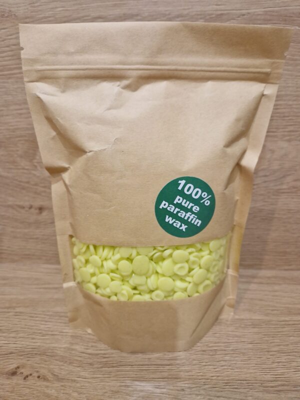 Parafín na sviečky v pastilkách, žlto-zelený - 400g