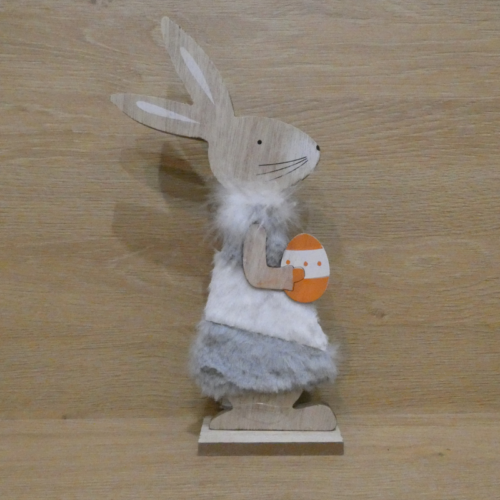 Dekorácia, veľkonočná Zajačica, drevená - 13x4,5x30cm