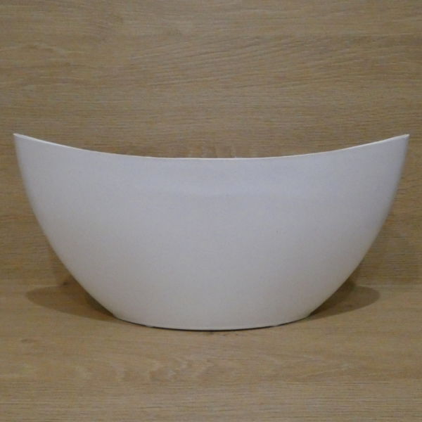 Kvetináč, plastový, biely - 30x14x12cm