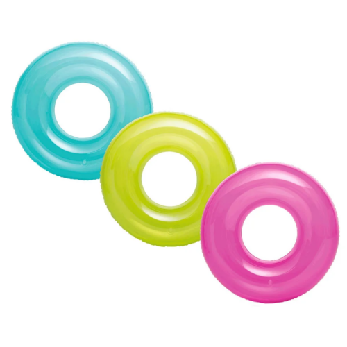 vyr_39446_produkt-2 Detský nafukovací kruh, INTEX - 76cm, transparentný mix farieb