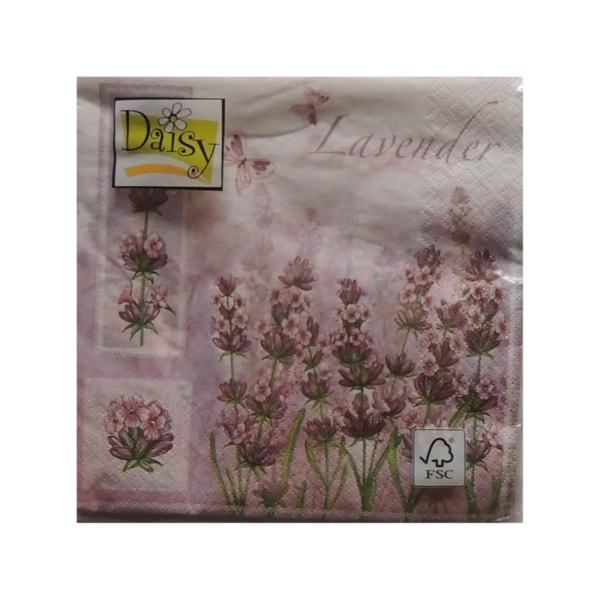 Servítky Levanduľa 2 vhodné na decoupage cena za 1 ks