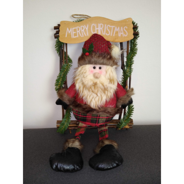 Vianočná dekorácia - Santa Claus - 55x28 cm. Závesná dekorácia