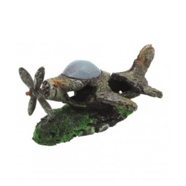 vyr_726_Produkt Dekorácia do akvária - vrak lietadla 16x9x6.5cm