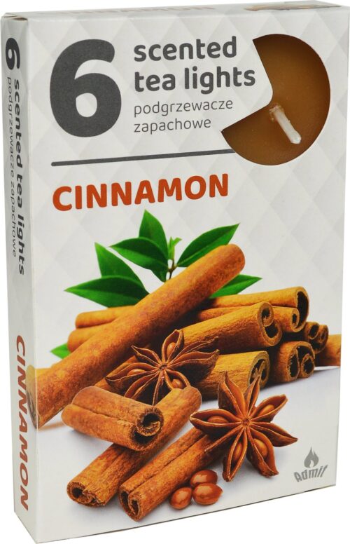 Admit Vonné čajové sviečky Cinnamon - 6ks
